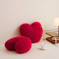 Plush Heart Pillow — Silver Gray