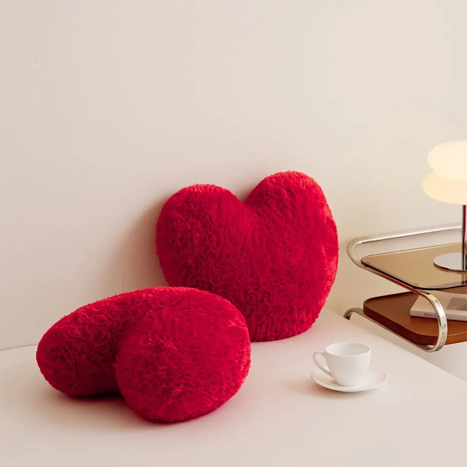Plush Heart Pillow — Soft fleece you want to sink into