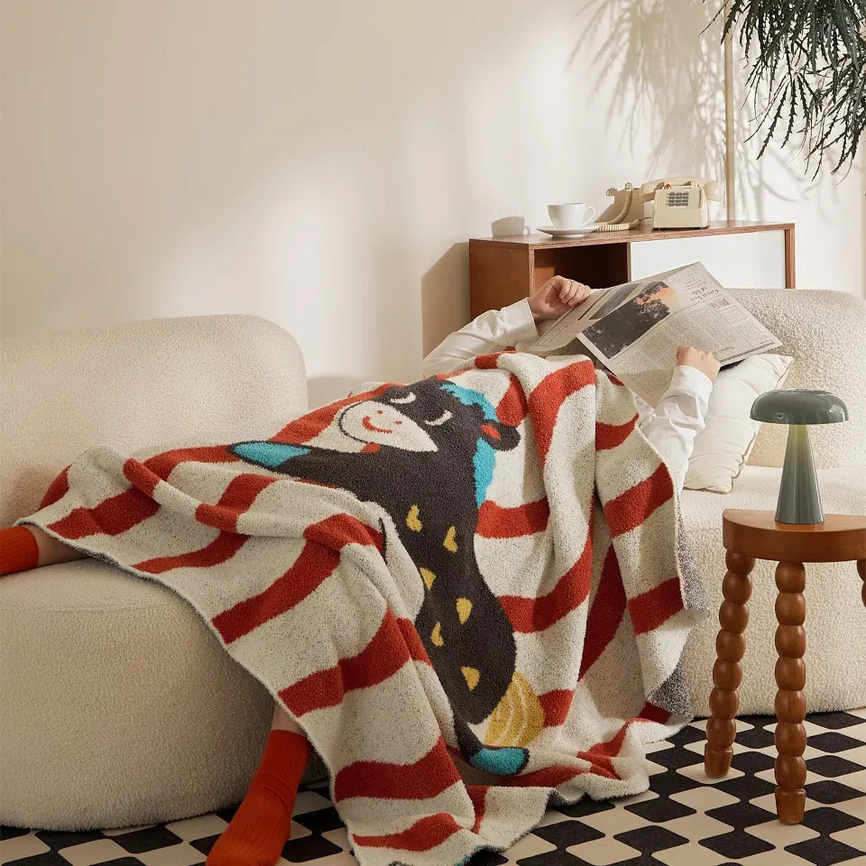 Wavy Horse Throw 1