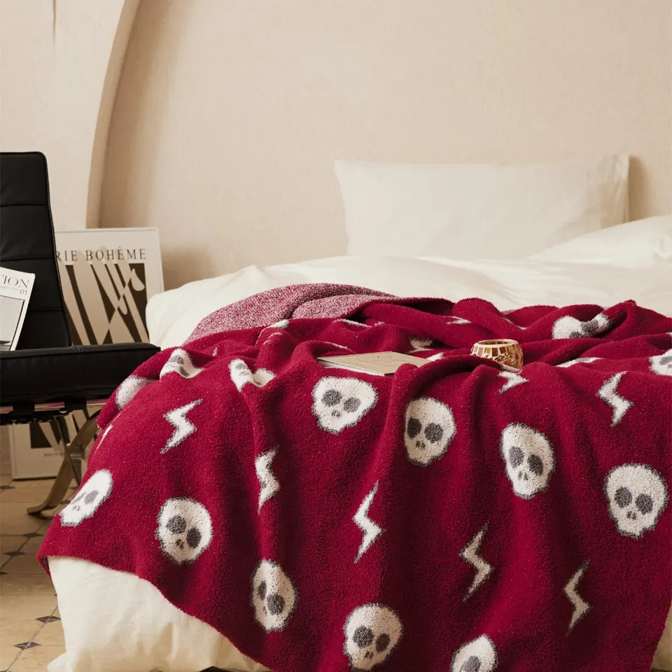 Skull Flash Throw — Black