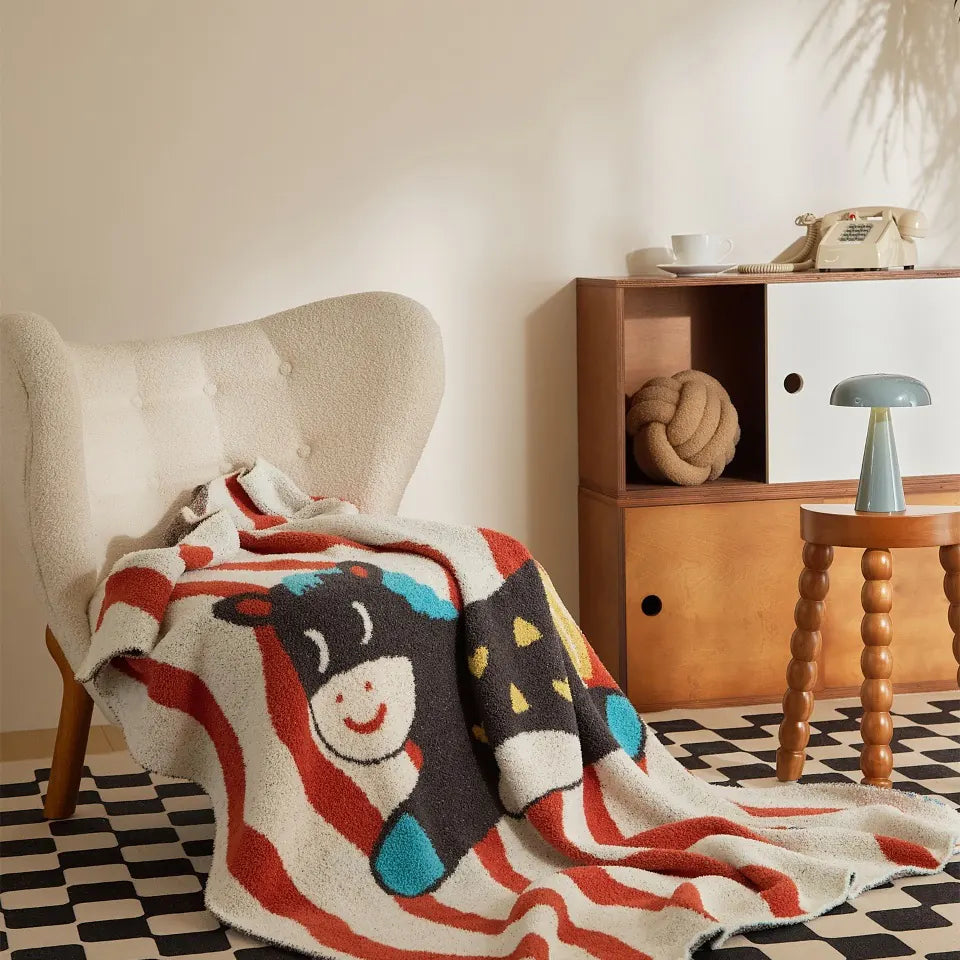 Wavy Horse Throw 2