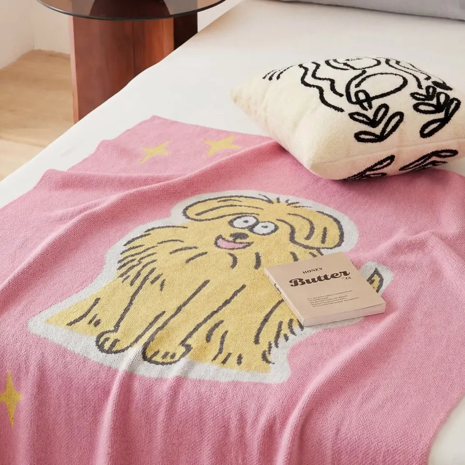 Pink Pup Throw 2