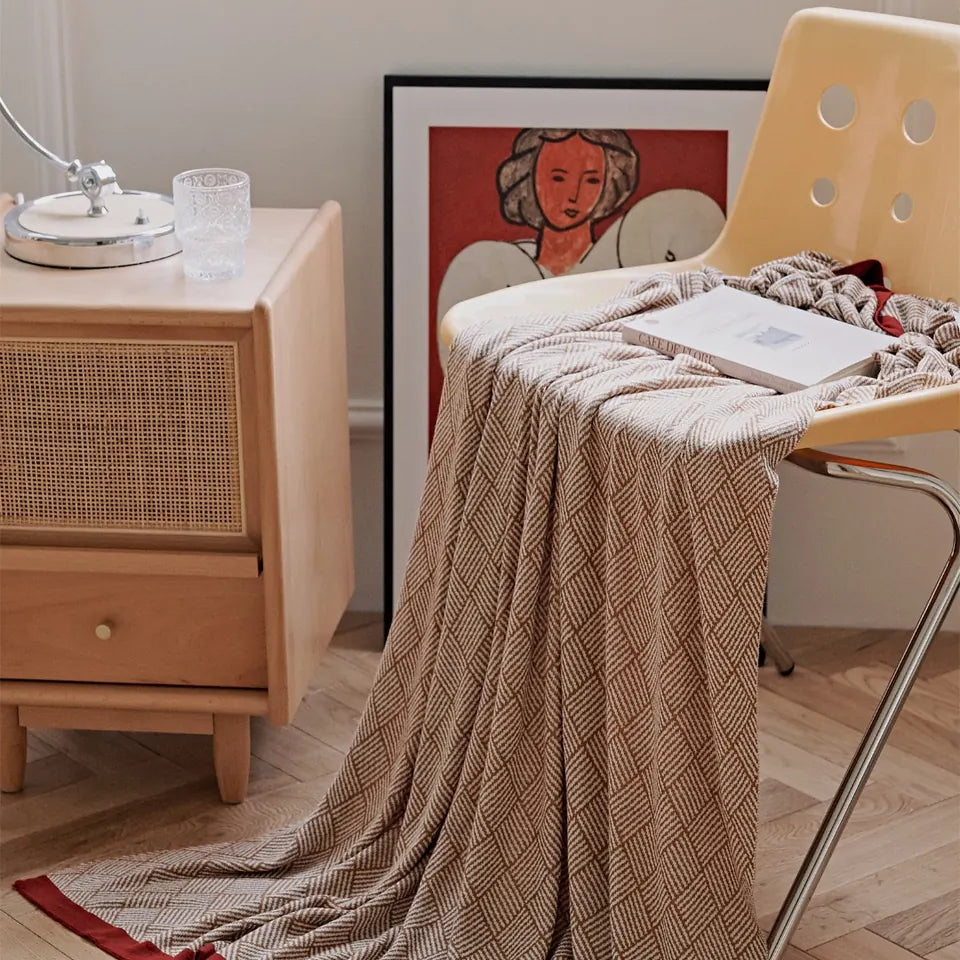 Diamond Weave Throw — Easy care, easy confidence