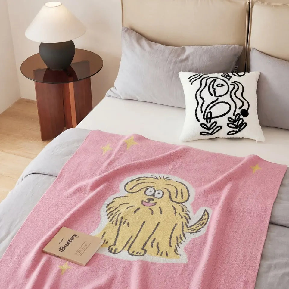 Pink Pup Throw 3