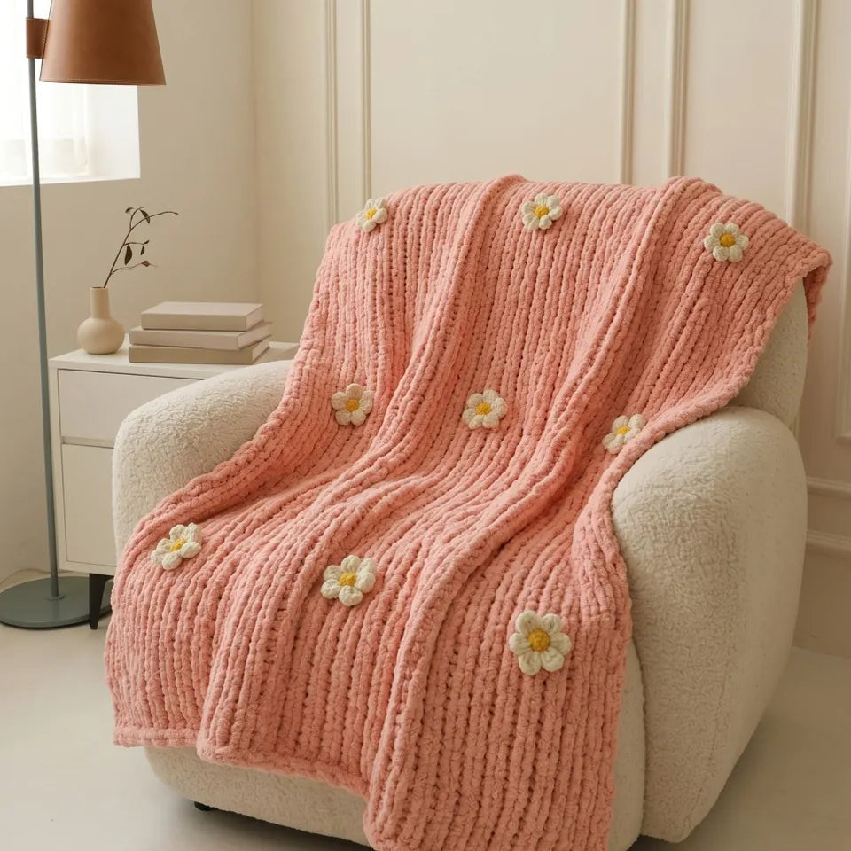 Daisy Texture Throw 3