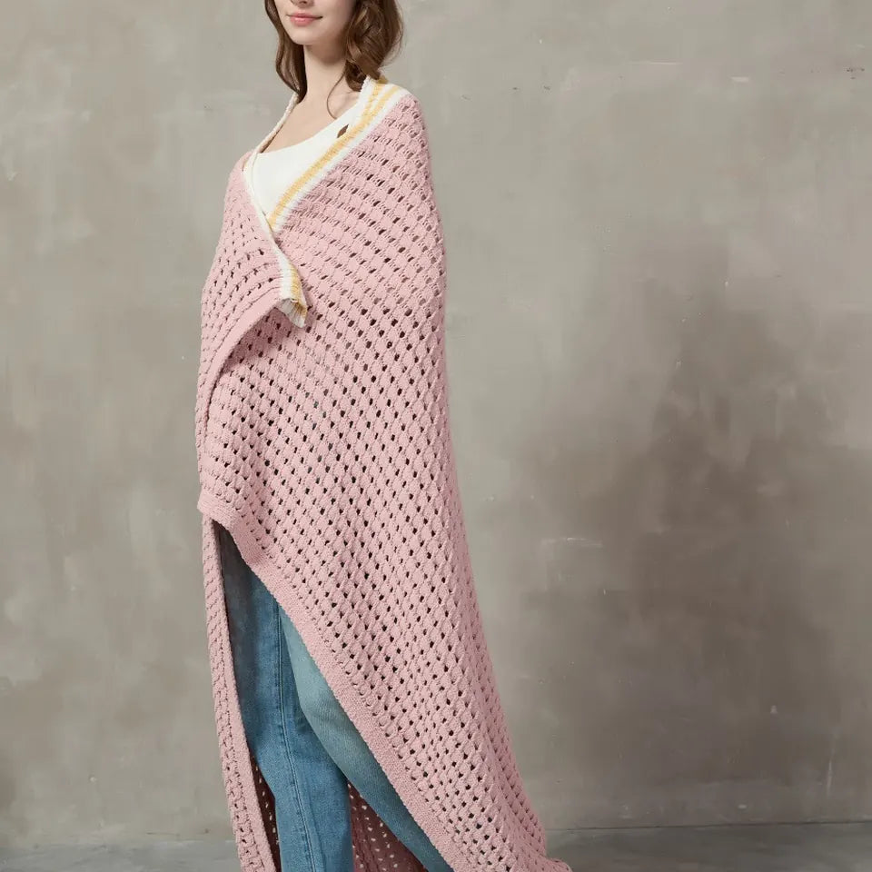 Pink Chenille Throw 3