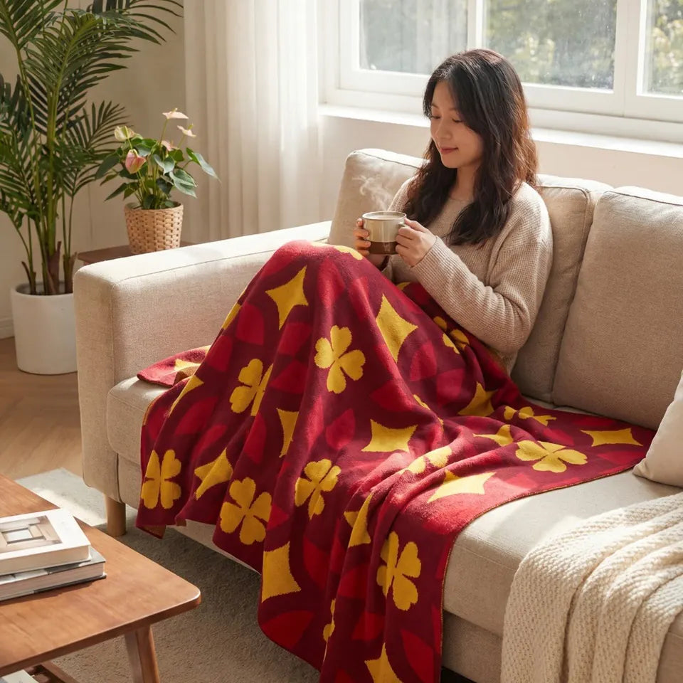 Ruby Flower Throw 4
