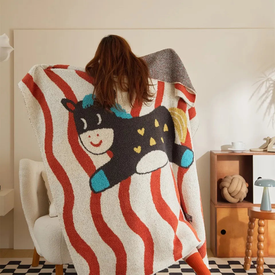 Wavy Horse Throw 4