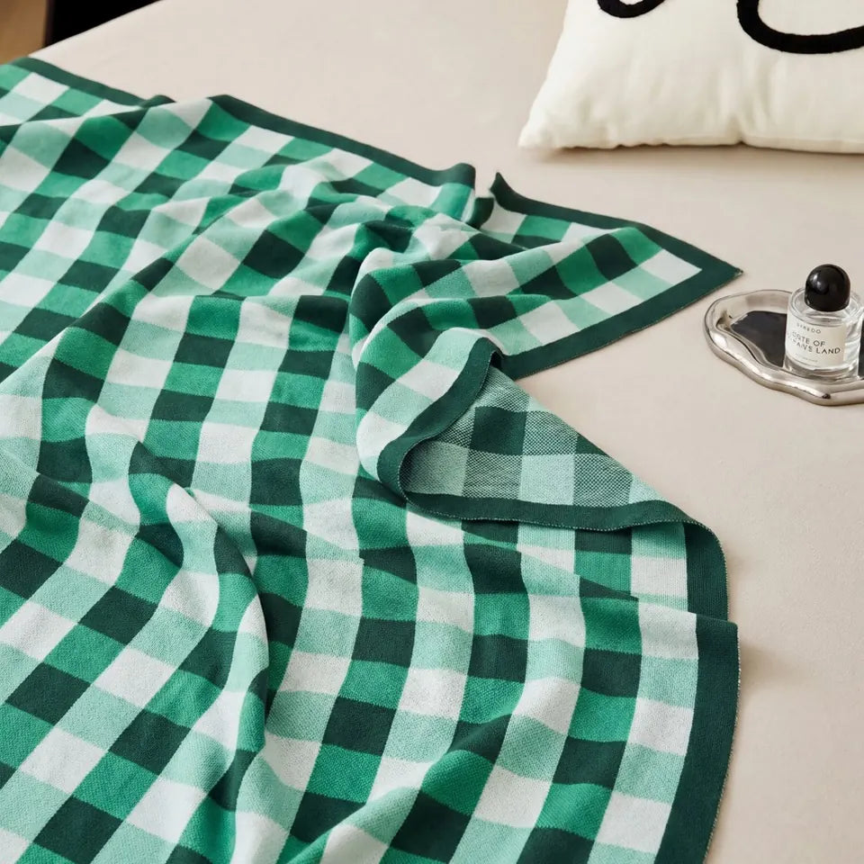 Fresh Gingham Throw 4