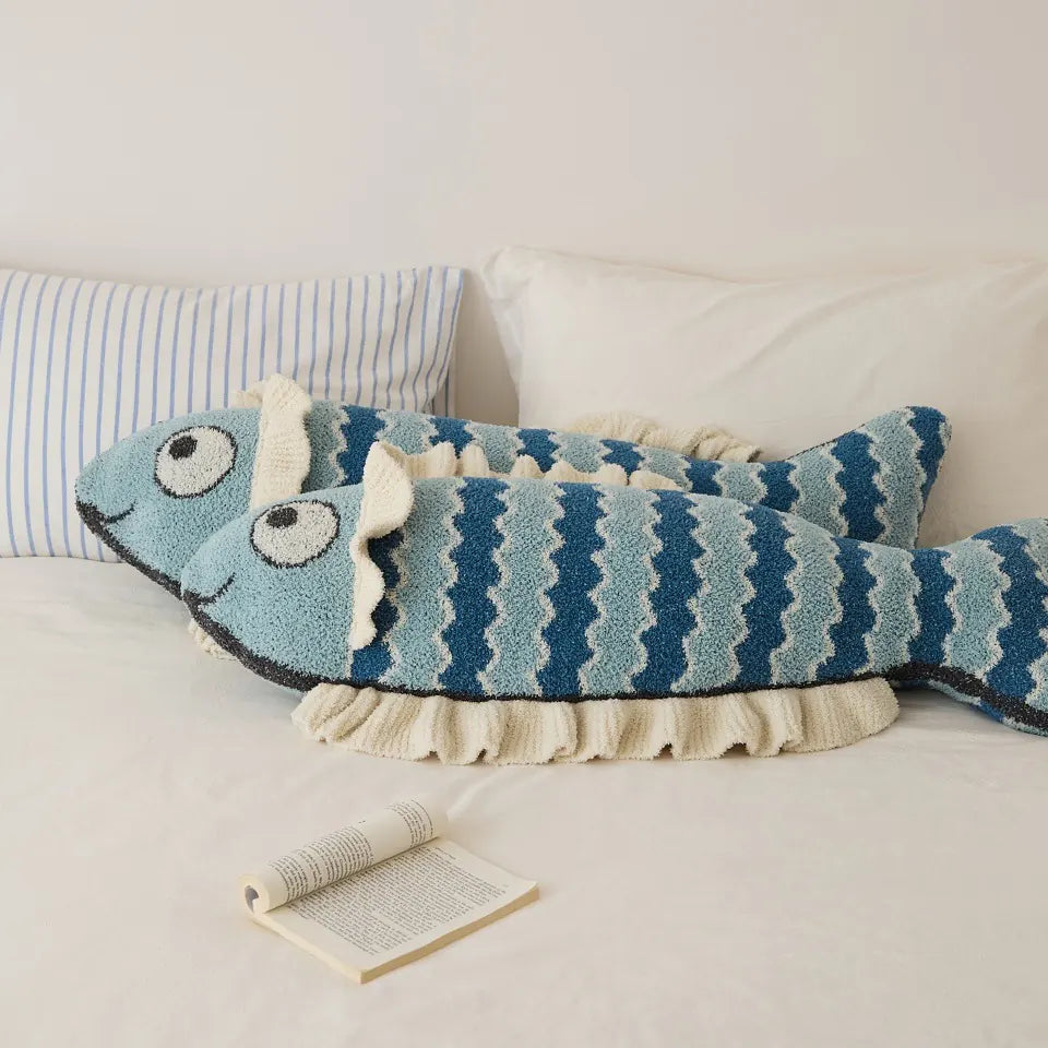 Blue Fish Pillow 6