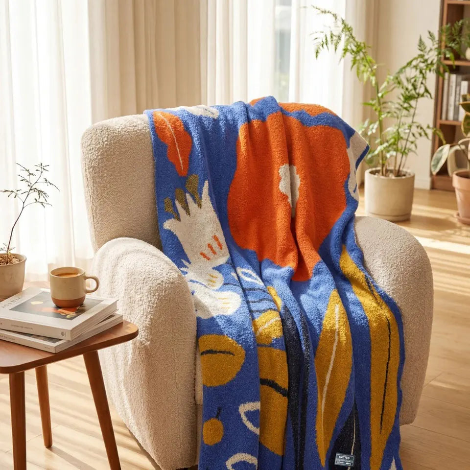 Blue Bloom Throw 6