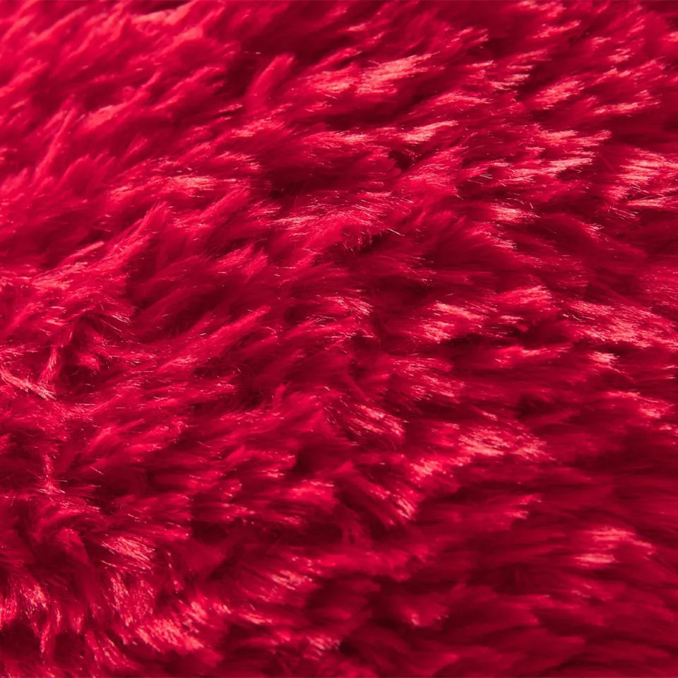Plush Heart Pillow — Bright Red