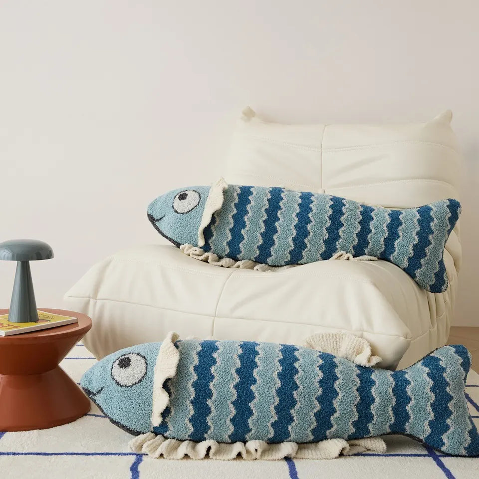 Blue Fish Pillow 8