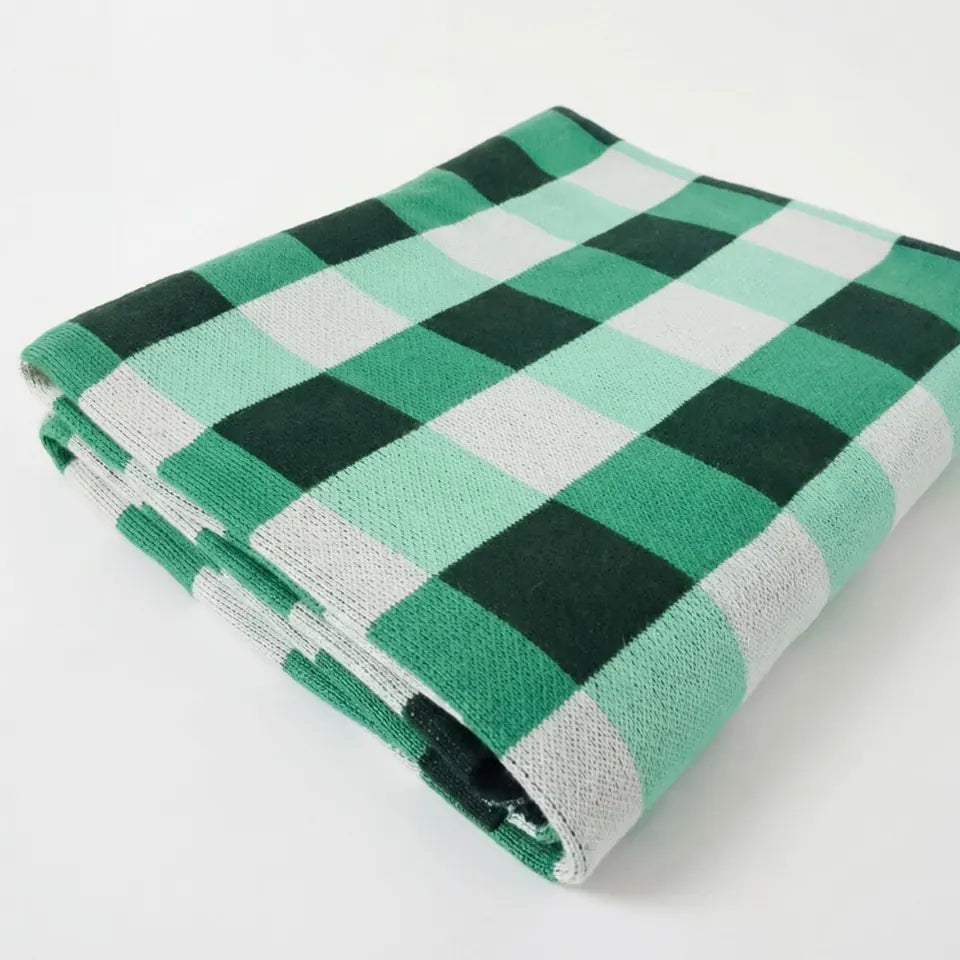 Fresh Gingham Throw 8