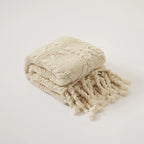 Ivory Fringe Throw 9