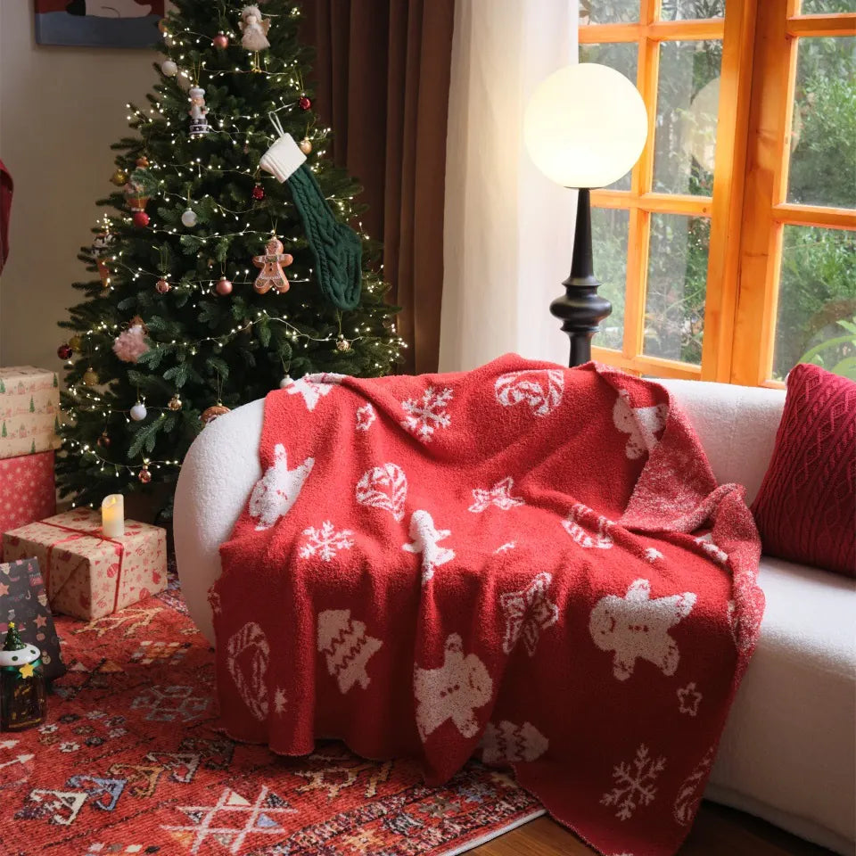 Christmas Story Throw — Red Holiday