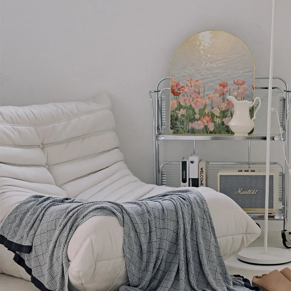 Diamond Weave Throw — Gray