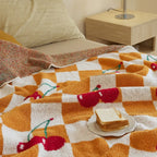 Cherry Gingham Throw 12