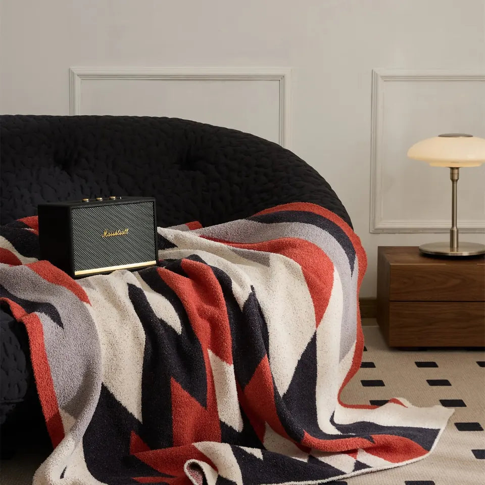 Abstract Geo Throw — Red