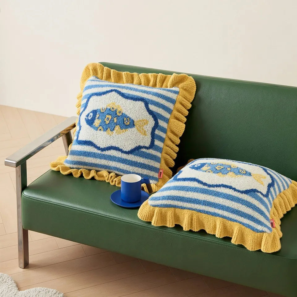 Playful Fringe Set — Blue Graphic