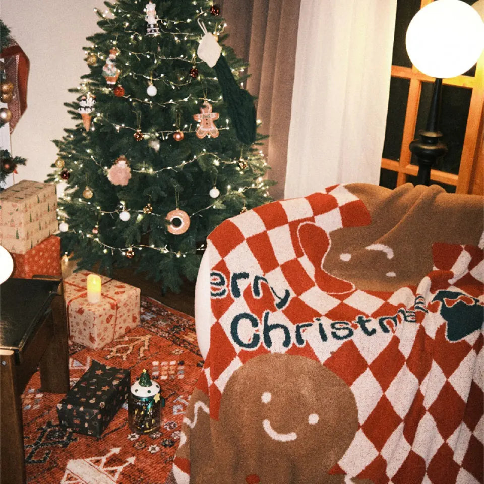 Christmas Story Throw — Brown Gingerbread