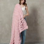 Plush Cable Throw 58