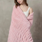 Plush Cable Throw 62
