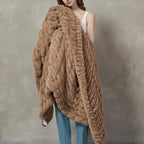 Plush Cable Throw 75