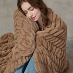 Plush Cable Throw 76