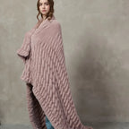Plush Cable Throw 93