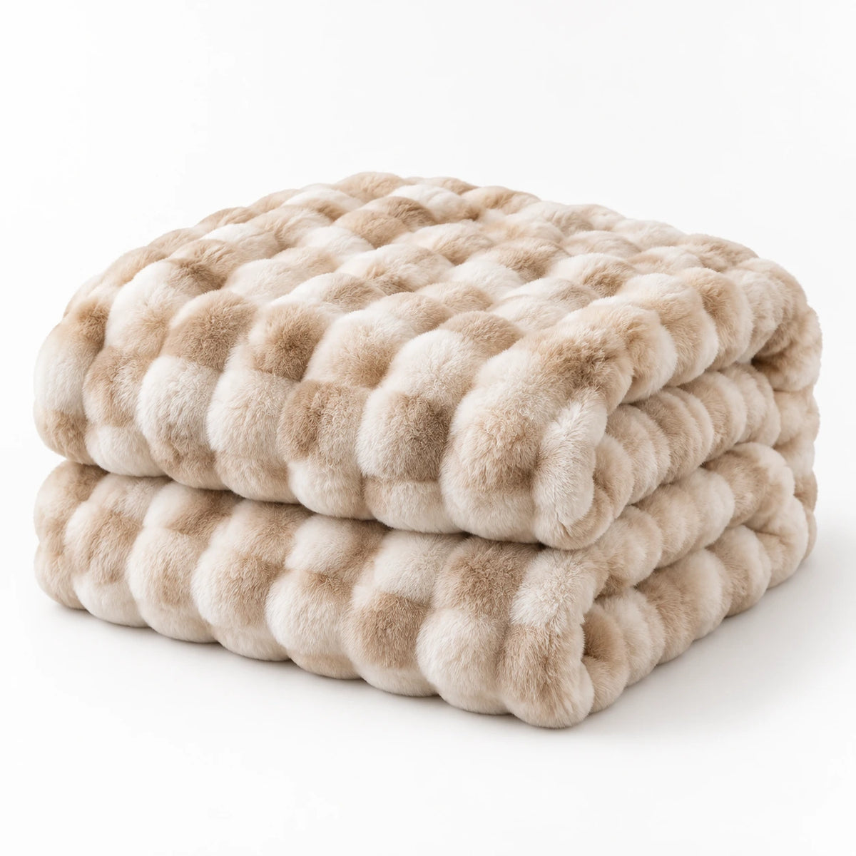 Checkered Plush Throw white background product image