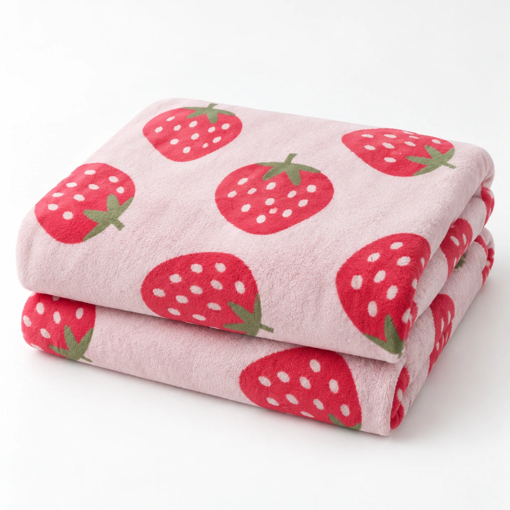 Fruit Print Throw white background product image
