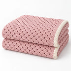 Pink Chenille Throw white background product image
