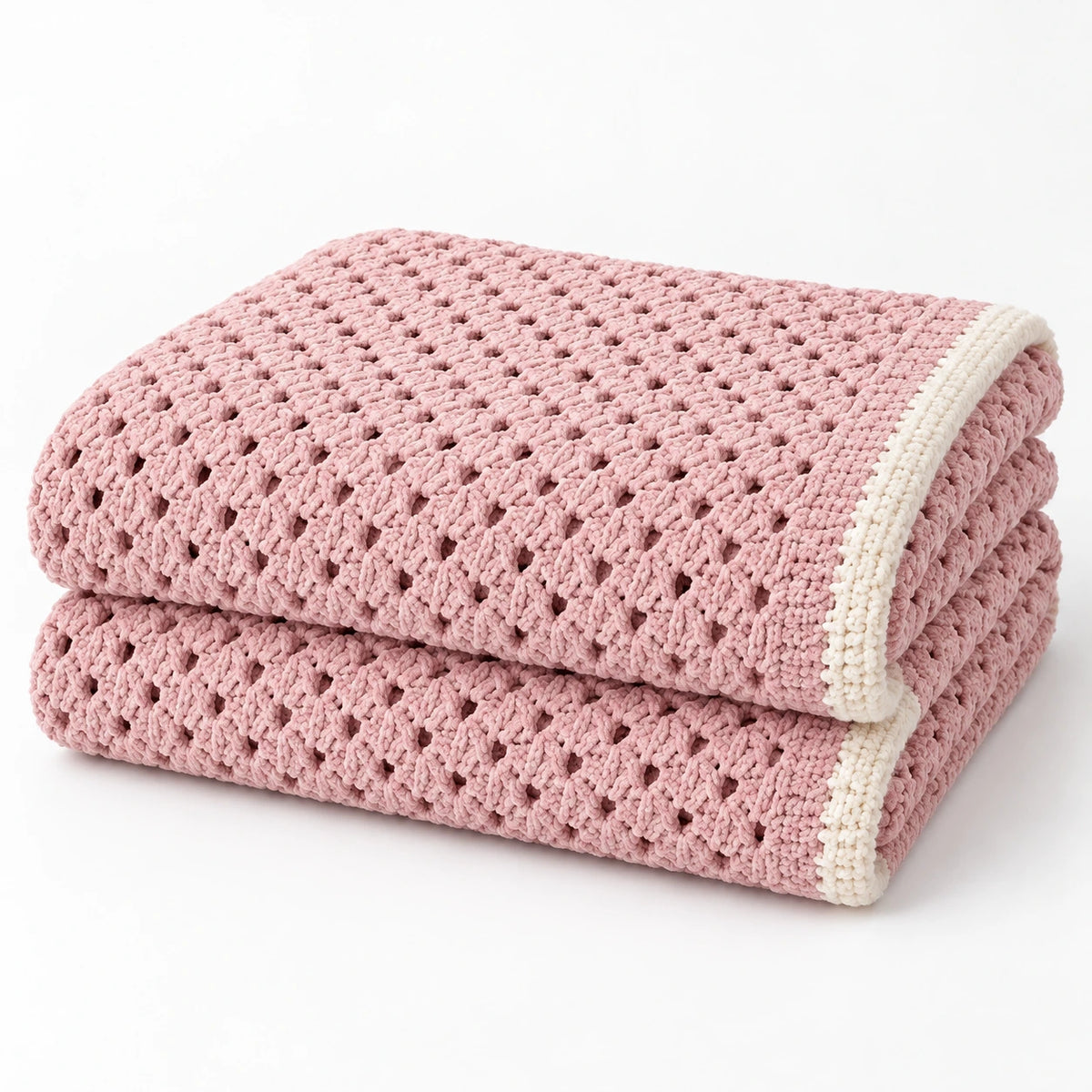 Pink Chenille Throw white background product image