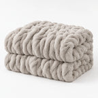 Plush Cable Throw white background product image