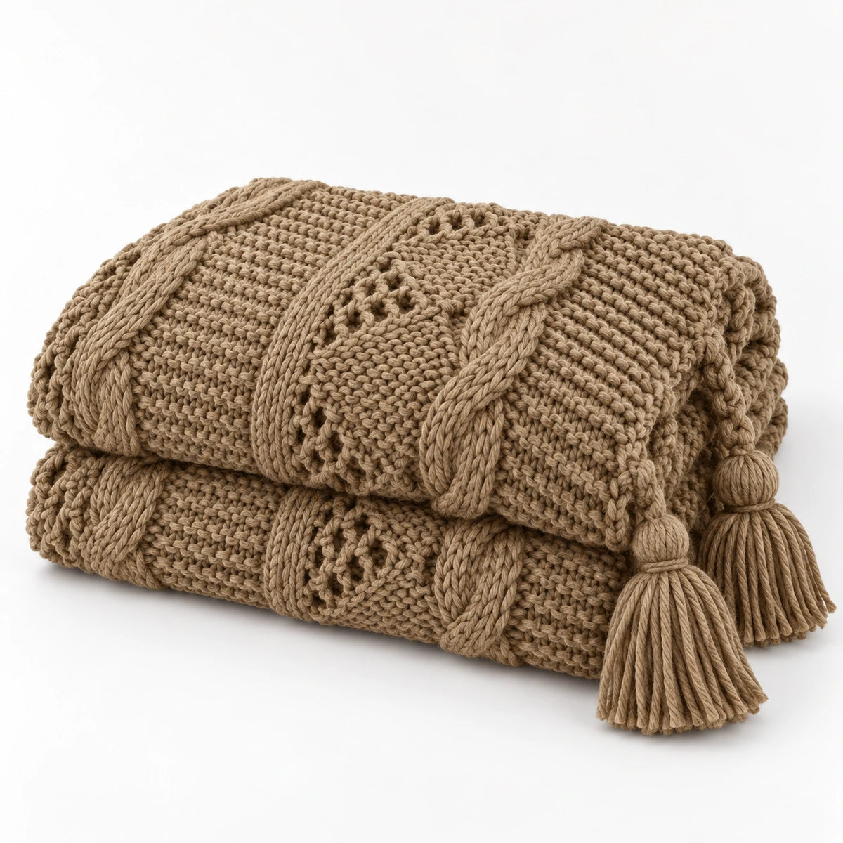 Plush Knit Throw white background product image